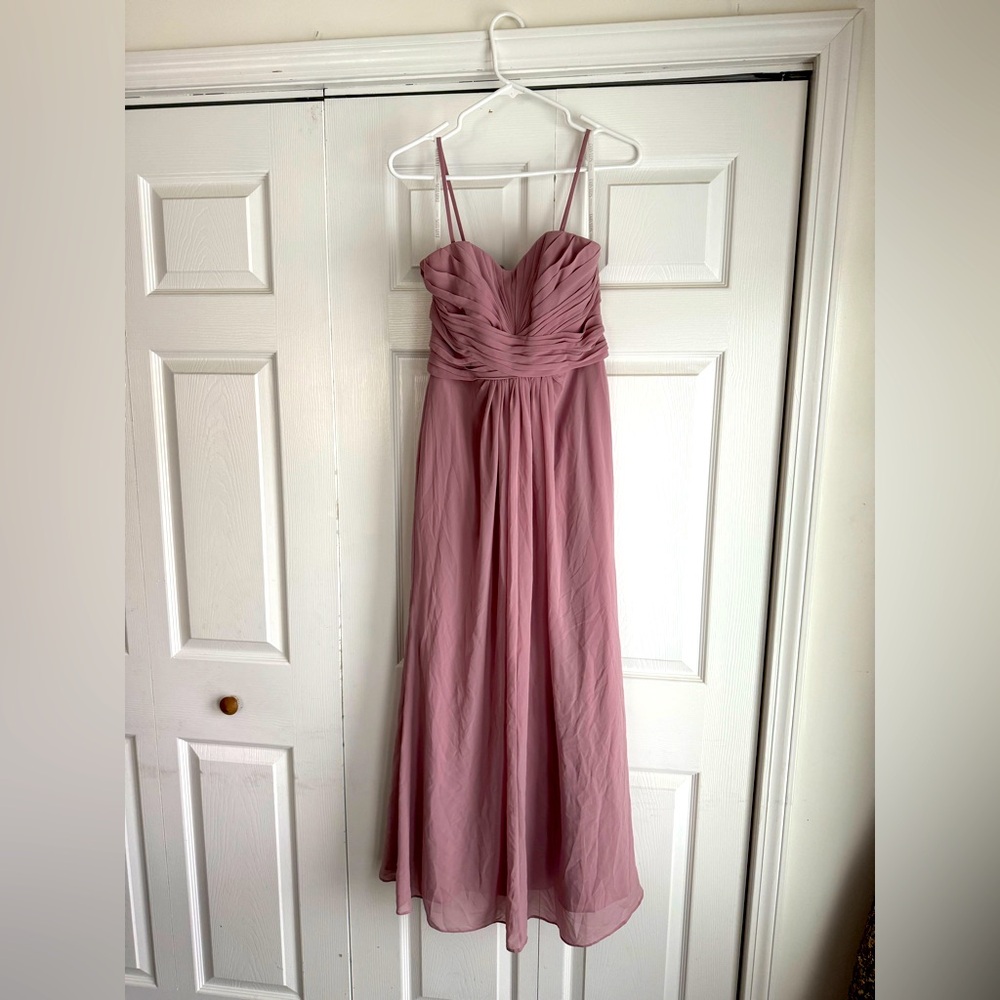 David’s Bridal Bridesmaid Gown - Mauve, Sz 4